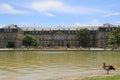The New Palace from the side of Oberer Schlossgarten, Stuttgart Royalty Free Stock Photo