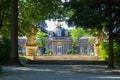 New palace (sun temple) with statues in park at Hermitage (Eremitage) Museum in Bayreuth, Bavaria, Germany Royalty Free Stock Photo