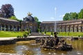 New palace with water feature at upper grotto in park at Hermitage (Eremitage) Museum in Bayreuth, Royalty Free Stock Photo