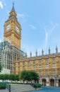 New Palace Yard, Big Ben, and the Elizabeth Tower, Houses of Parliament, London, UK. Royalty Free Stock Photo