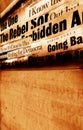 New paper headlines with old paper Royalty Free Stock Photo