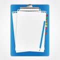 New paper sheet on clip board Royalty Free Stock Photo