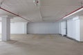 New Parking garage interior, industrial building,Empty underground. Royalty Free Stock Photo