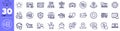 New, People talking and Mental conundrum line icons pack. For web app. Vector