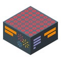 New petard box icon isometric vector. Sparkle explosion