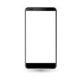 New phone front black vector drawing eps10 format isolated on white background - vector Royalty Free Stock Photo