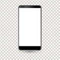 New phone front black vector drawing eps10 format isolated on white background - vector Royalty Free Stock Photo