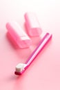 New pink toothbrush Royalty Free Stock Photo