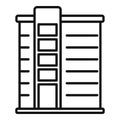 New plan multistory building icon outline vector. Exterior block Royalty Free Stock Photo