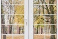 New plastic window in a country house