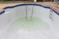 New pool being filled with water Royalty Free Stock Photo