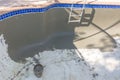 New pool gray cement bond coat