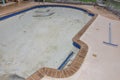 New pool tile border grout work remodel Royalty Free Stock Photo