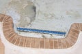 New pool tile border grout work remodel Royalty Free Stock Photo