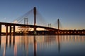 The New Port Mann Bridge at sunrise Royalty Free Stock Photo