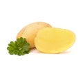 New potato and green parsley Royalty Free Stock Photo