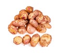 New potatoes with peel isolated on white background Royalty Free Stock Photo