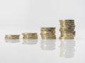 New Pound Coin - bar chart Royalty Free Stock Photo