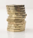 New Pound Coin - stack Royalty Free Stock Photo