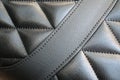 New premium black leather texture motorcycle seat