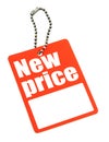 New Price Hang Tag on Chain Royalty Free Stock Photo