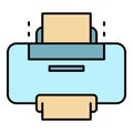 New printer icon color outline vector Royalty Free Stock Photo