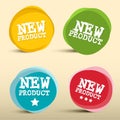 New Product Colorful Circles Set Royalty Free Stock Photo