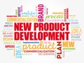 New product development word cloud collage Royalty Free Stock Photo