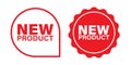 New product label badge sticker icon set. Royalty Free Stock Photo
