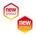 New product label tag sign Royalty Free Stock Photo
