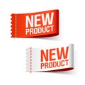 New product labels Royalty Free Stock Photo