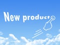 New Product message cloud shape Royalty Free Stock Photo