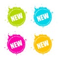 New product promotion splattered vector icon Royalty Free Stock Photo