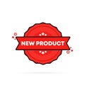 New product stamp. Vector. New product badge icon. Certified badge logo. Stamp Template. Label, Sticker, Icons. Vector EPS 10. Royalty Free Stock Photo