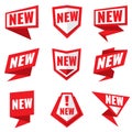 New product status vector labels