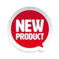 New Product sticker speech bubble Royalty Free Stock Photo