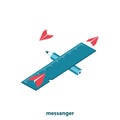 Messanger, sending letters, messages Royalty Free Stock Photo