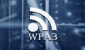 New protocol WPA3 network security. Royalty Free Stock Photo