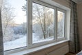 New PVC window frame with thermal insulation Royalty Free Stock Photo