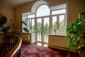 New pvc windows in old-styled interior Royalty Free Stock Photo