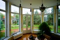 New pvc windows in old-styled interior Royalty Free Stock Photo