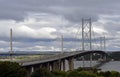 New Queensferry crossing and older Forth Road bridge