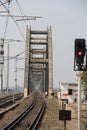 New Railway bridge front view near by godavari sation
