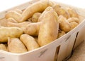 New rattes potatoes in a basket Royalty Free Stock Photo