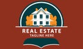 A new real state home flat logo illustration.