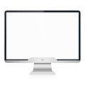 New realistic flat screen computer monitor. Created to present your design application, web site. Mock-up Computer display Royalty Free Stock Photo