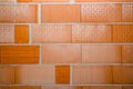 New red brick wall in a newly built house Royalty Free Stock Photo