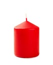 New red christmas candle isolated Royalty Free Stock Photo