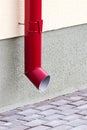 New red drainpipe Royalty Free Stock Photo