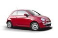 Fiat 500 red isolated
